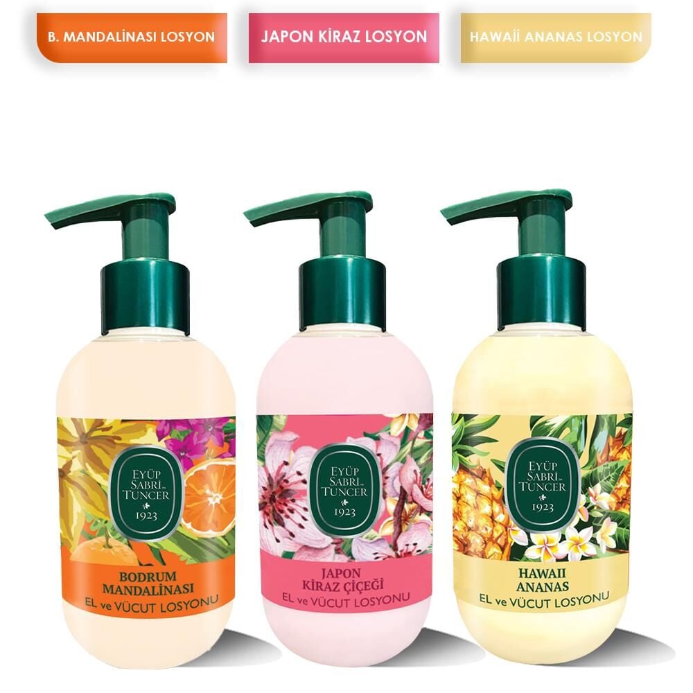 Eyüp Sabri Tuncer Japon Kiraz, H. Ananas ve B. Mandalinası Losyon 280 ml