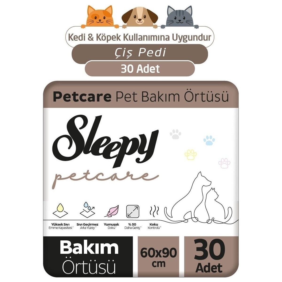 Petcare Pet Bakım Örtüsü 60X90 cm 30 Adet