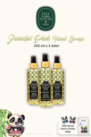 3'lü Eyüp Sabri Tuncer For Men Peaceful Body Splash 250 ml ve ROSIE Doğal Pamuk