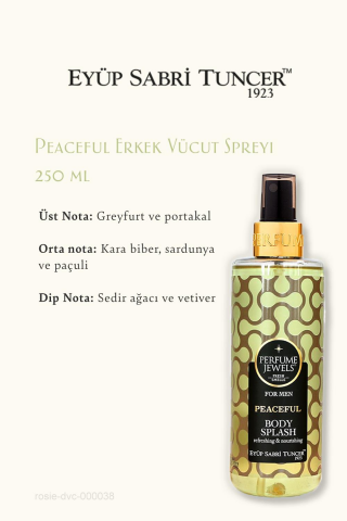 3'lü Eyüp Sabri Tuncer For Men Peaceful Body Splash 250 ml ve ROSIE Doğal Pamuk
