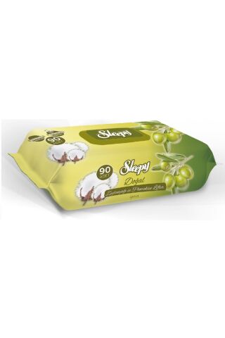 Sleepy Islak Havlu Mendil 90 Yaprak Pamuk&zeytin Yağlı 12 Li Set