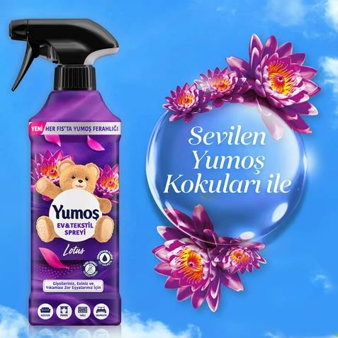 Yumoş Ev ve Tekstil Spreyi Lotus Yıkanması Zor Eşyalar Için 450 ml