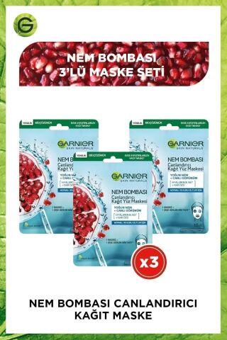 Nem Bombası Canlandırıcı Kağıt Maske 28 gr 3'lü