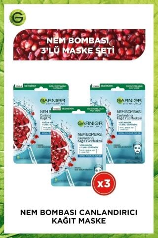 Nem Bombası Canlandırıcı Kağıt Maske 28 gr 3'lü