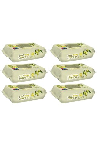 Baby Turco Turco Baby Islak Havlu 90'lı Zeytinyağlı X6 Adet