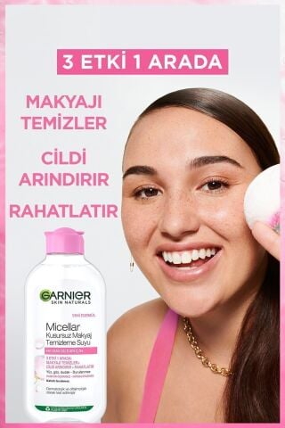 Micellar Kusursuz Makyaj Temizleme Suyu 200ML + Nem Bombası Canlandırıcı Kağıt Maske x2