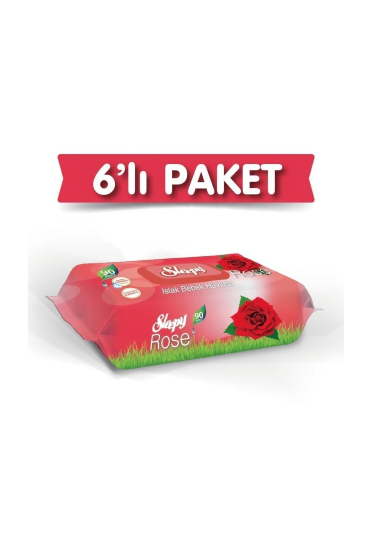 Sleepy Gül Kokulu Islak Havlu 6x90 Lı 6 Paket 540 Yaprak