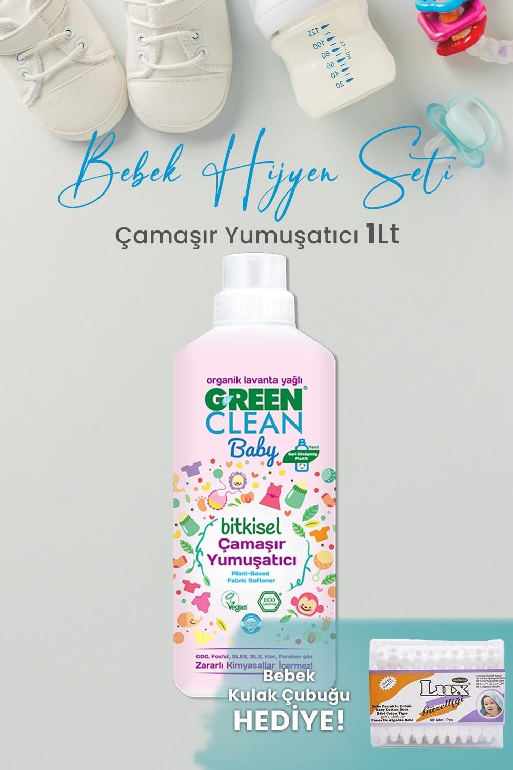 U Green Clean Baby Çamaşır Yumuşatıcı 1 L  ve Hediyeli