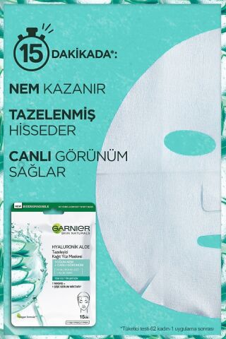 Garnier Kağıt Yüz Maskesi Tazeleyici Hyaluronik Aloe 28 gr