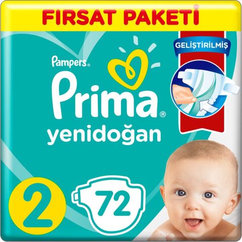 Prima Bebek Bezi Aktif Bebek 2 Beden 72 Adet Fırsat Paketi