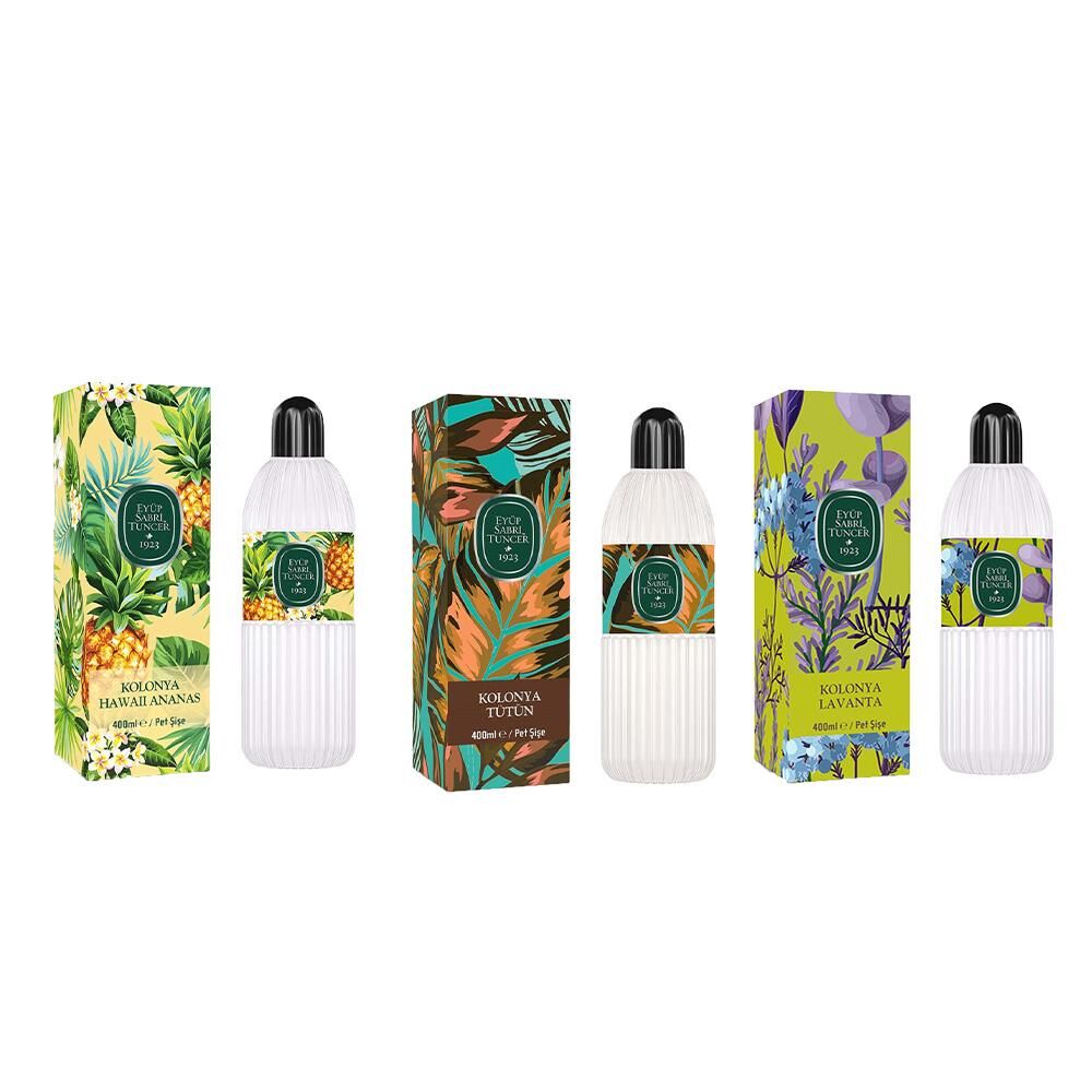 Eyüp Sabri Tuncer Kolonya Hawaii Ananas, Tütün ve Lavanta Pet Şişe 400 ml