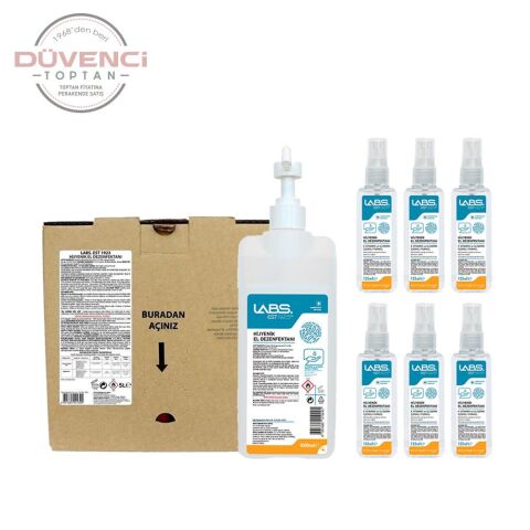 Eyüp Sabri Tuncer Labs Hijyenik El Dezenfektanı 5 Lt, 1 Lt Ve 125 Ml x 6 Adet