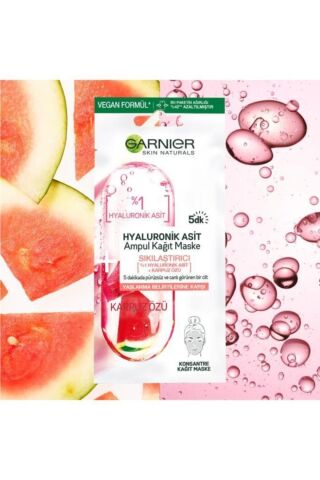 Ampul Kağıt Maske Hyaluronik Karpuz Özü 15 gr X 3 Adet
