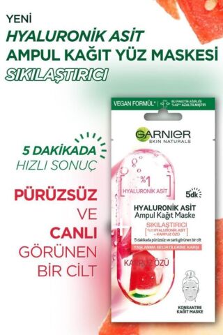Ampul Kağıt Maske Hyaluronik Karpuz Özü 15 gr X 3 Adet