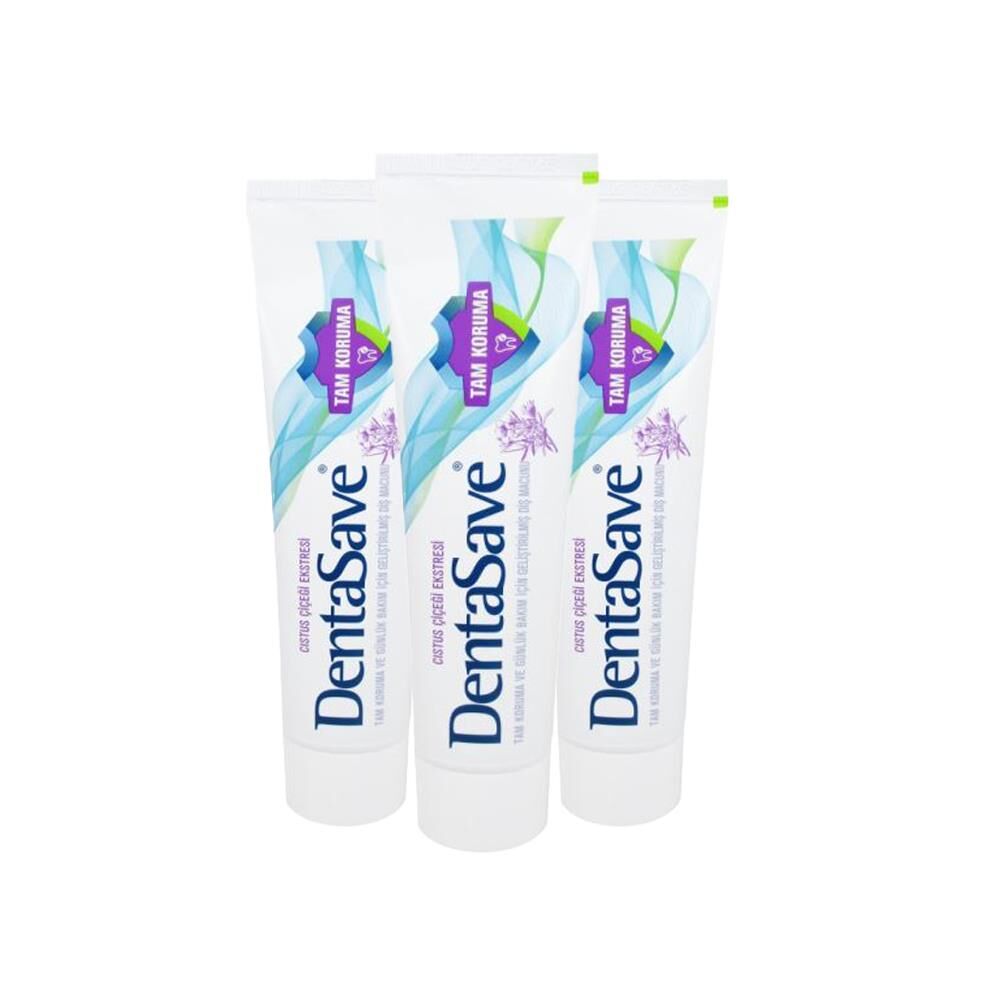 DentaSave Diş Macunu Tam Koruma Cıstus Çiçeği 75 ml x 3