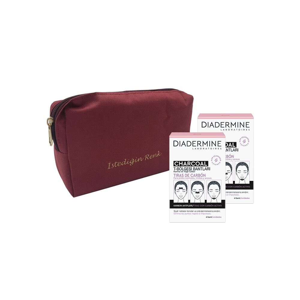 Diadermine Kömürlü T Bölgesi Bantları 6 Bant x 2 ve 'İstediğin Sen' Çanta Hediyeli