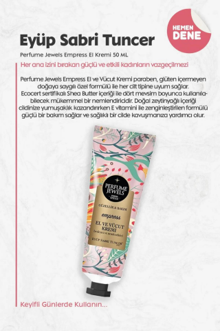 3 'lü Eyüp Sabri Tuncer Perfume Jewels Empress El Kremi 50 ml ve ROSIE Pamuk