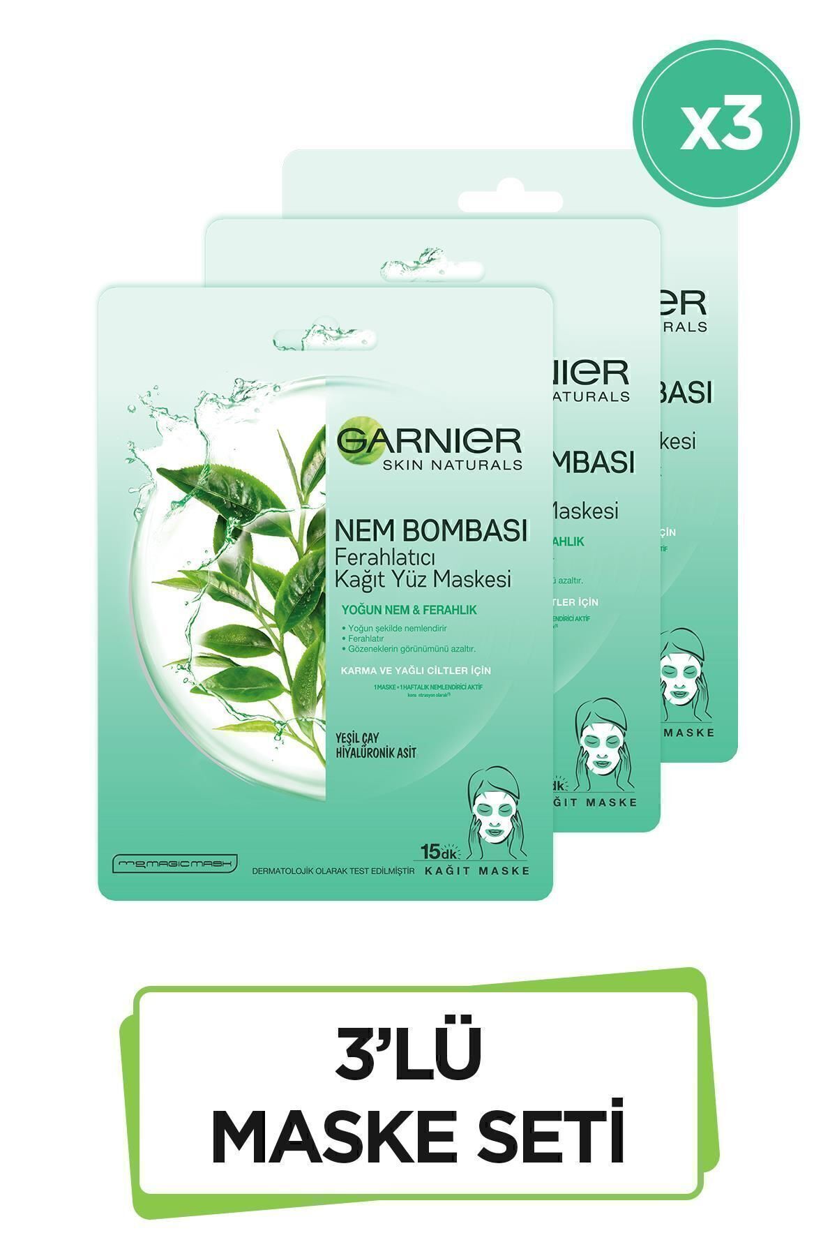 Nem Bombası Ferahlatıcı Kağıt Maske 28Gr 3'lü