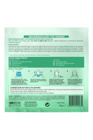 Nem Bombası Ferahlatıcı Kağıt Maske 28Gr 3'lü