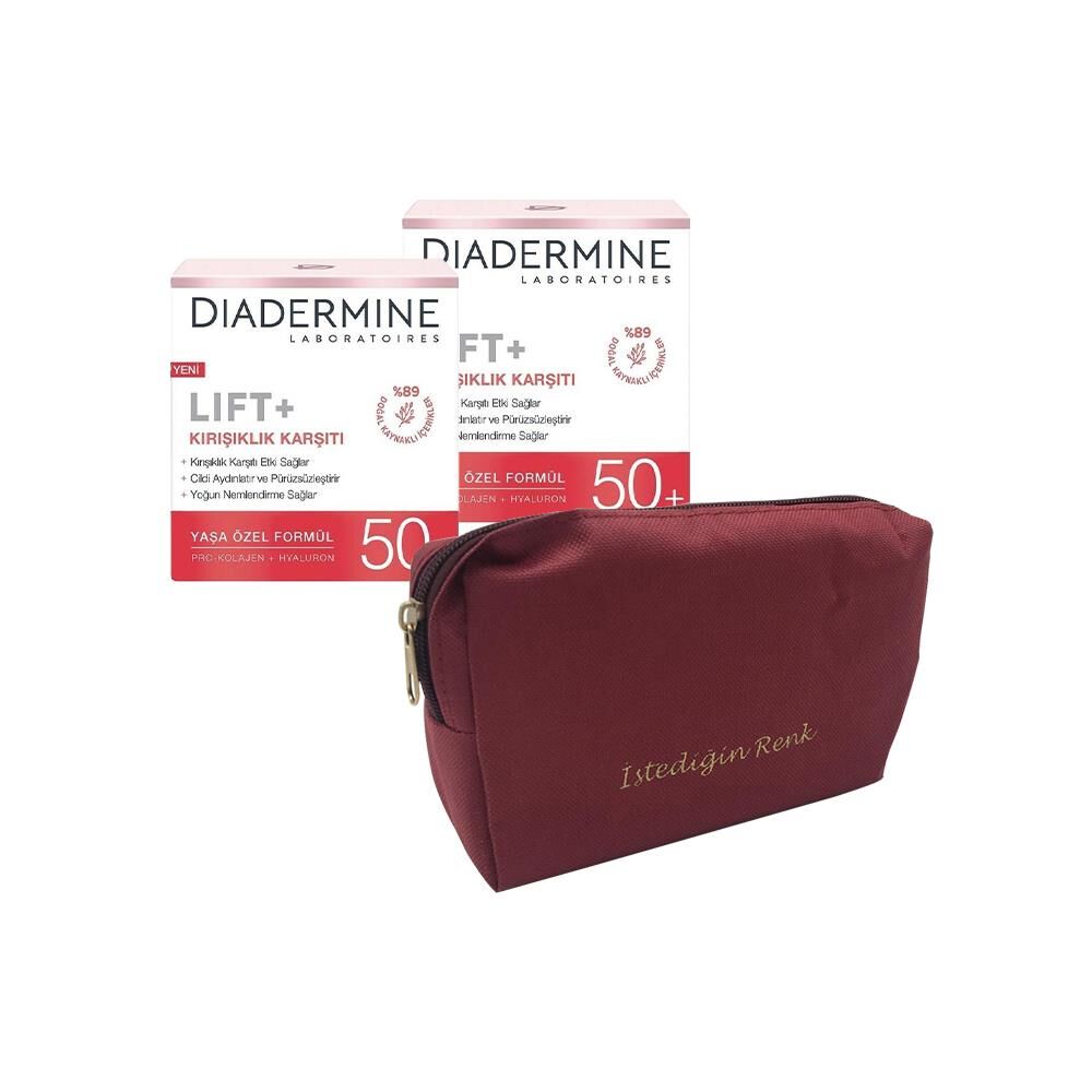 Diadermine Kırışıklık Karşıtı Krem Lift+ 50 x 2 ve'İstediğin Sen' Çanta Hediyeli