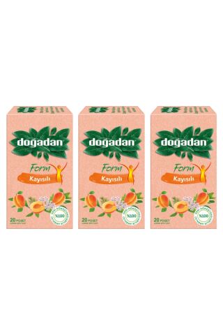 Doğadan Form Çay Kayısılı 20'li x 3 Adet