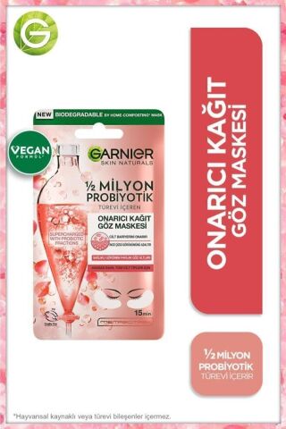 1/2 Milyon Probiyotik Türevi Içeren Onarıcı Kağıt Göz Maskesi 3'lü Set