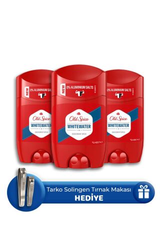 Old Spice Whitewater Deodorant Stick 50 ml 3 Adet, Tırnak Makası Seti Hediye