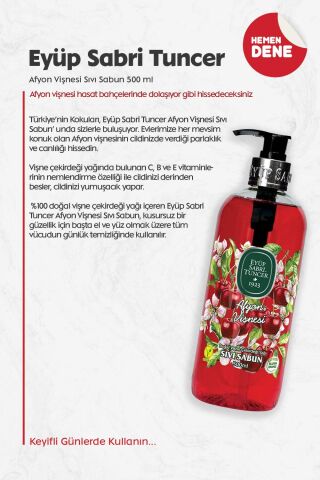 Eyüp Sabri Tuncer Afyon Vişnesi Sıvı Sabun 500 ml