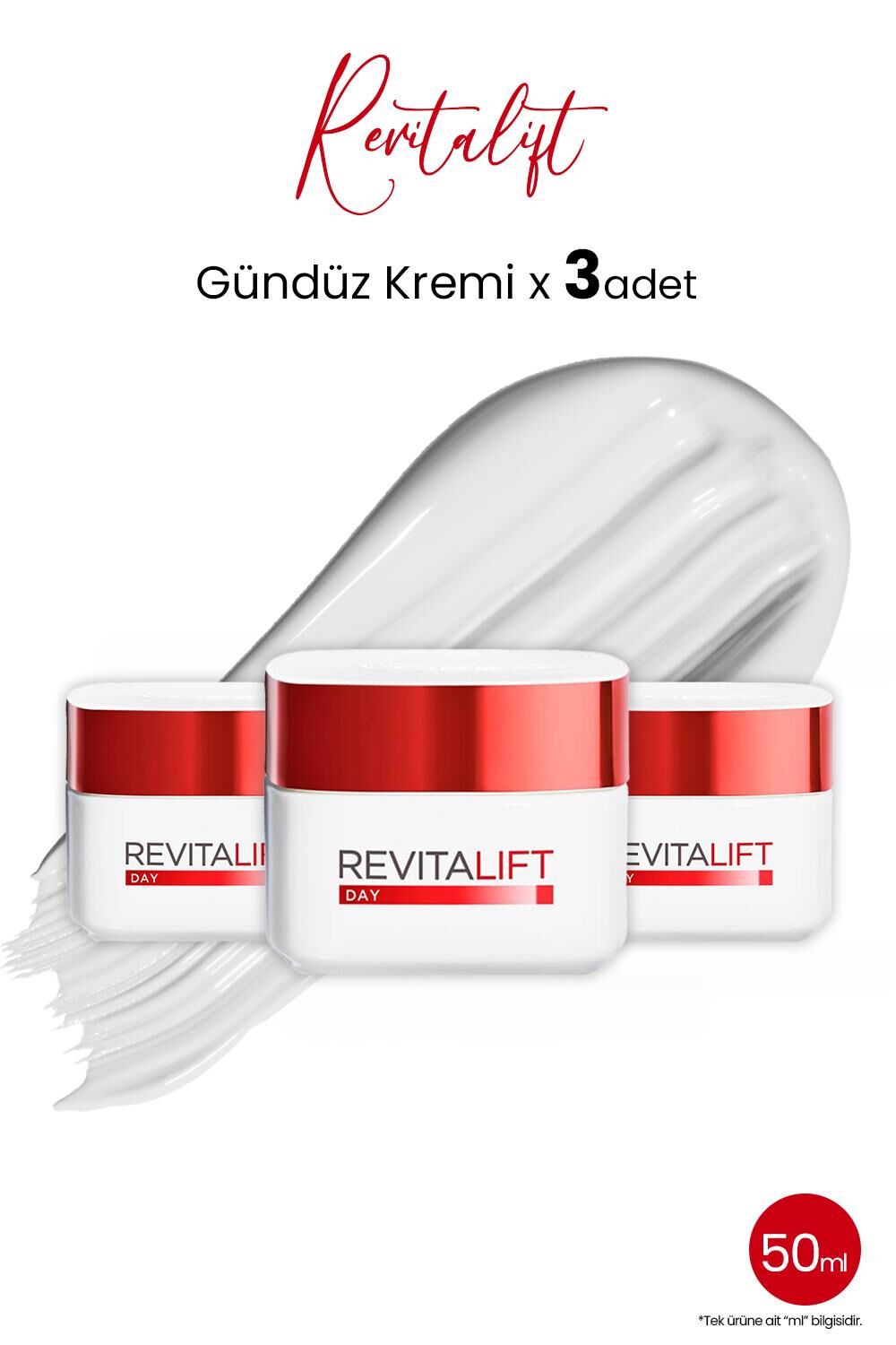 Loreal Paris Revitalift Yoğun Etki Gündüz Kremi 50 ML x 3 Adet
