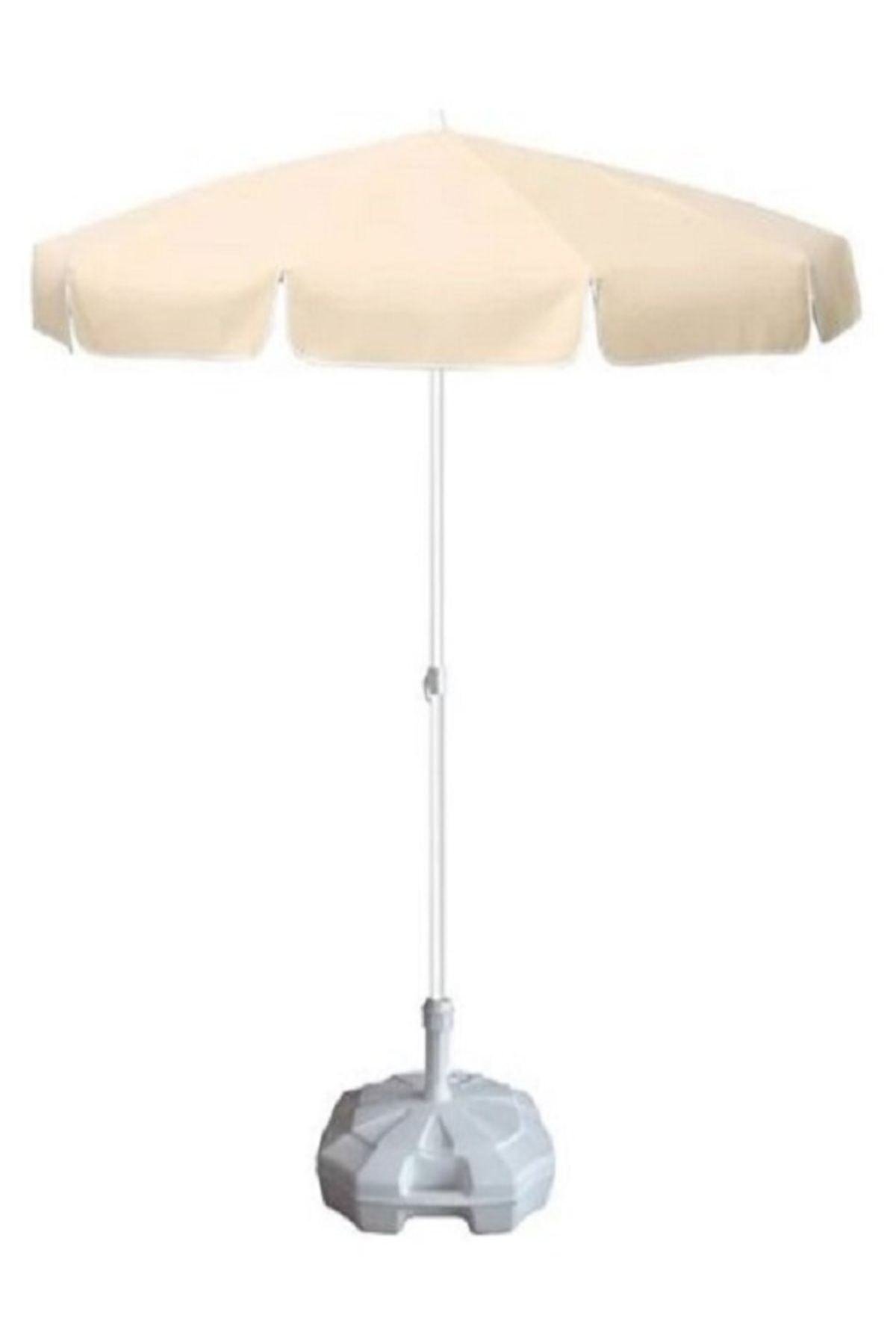 Plaj Şemsiyesi Krem renkli 200 cm 10 telli 20lt. Bidonlu Taşıma Çantası Hediyeli