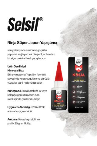 Selsil 7'li Ninja Süper Japon Yapıştırıcı 20 g ve Rosie Pamuk