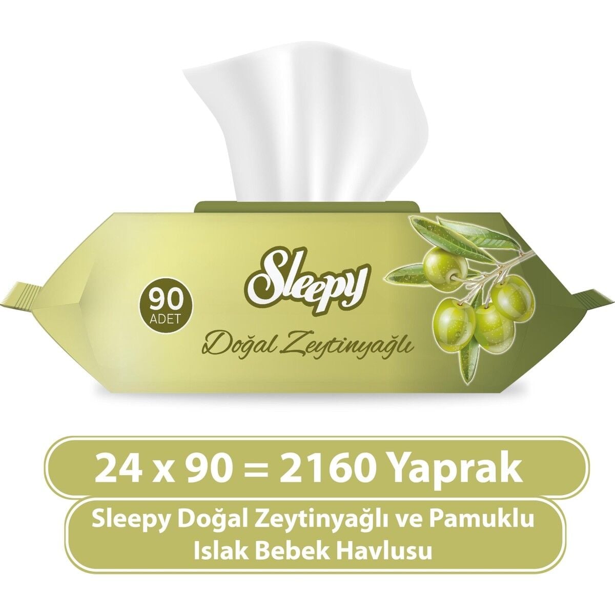 Sleepy Zeytinyağlı Islak Havlu 24 x 90 - 2160 Adet