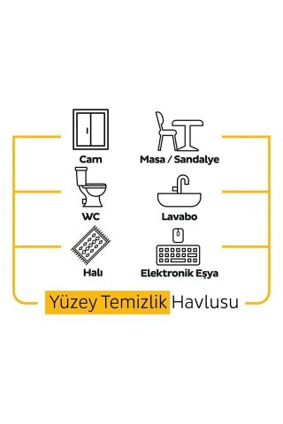 Sleepy Easy Clean Arap Sabunu Katkılı Yüzey Temizlik Havlusu 100' lü