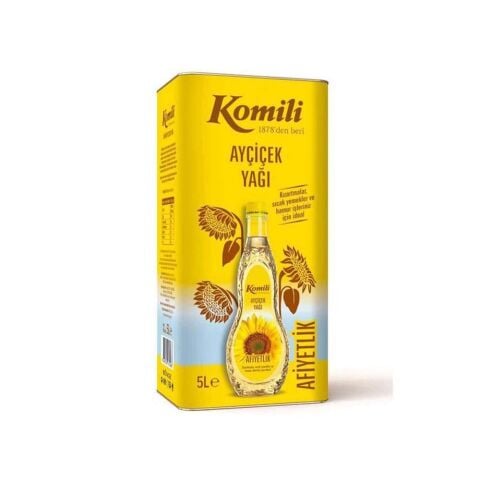 Komili Ayçiçek Yağı 5 lt Teneke