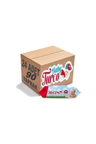 Baby Turco Islak Mendil 90 Lı X 24 Adet