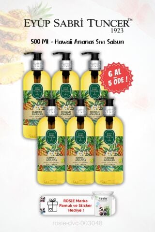 6 AL 5 ÖDE Sıvı Sabun Hawaii Ananas 500 ML ve ROSIE Hediyeli