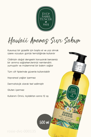 6 AL 5 ÖDE Sıvı Sabun Hawaii Ananas 500 ML ve ROSIE Hediyeli