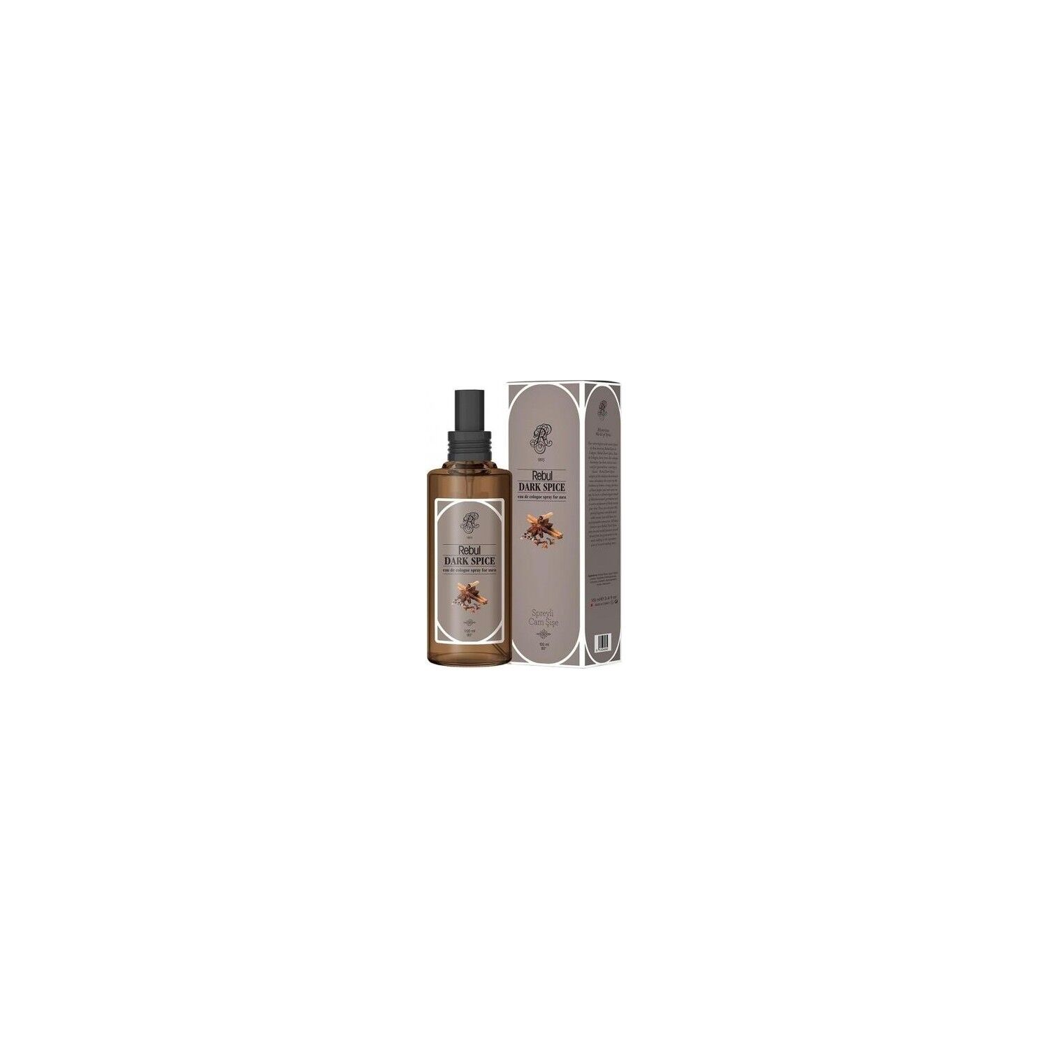 Rebul Dark Spice Spreyli Cam Şişe Kolonya 100 ml