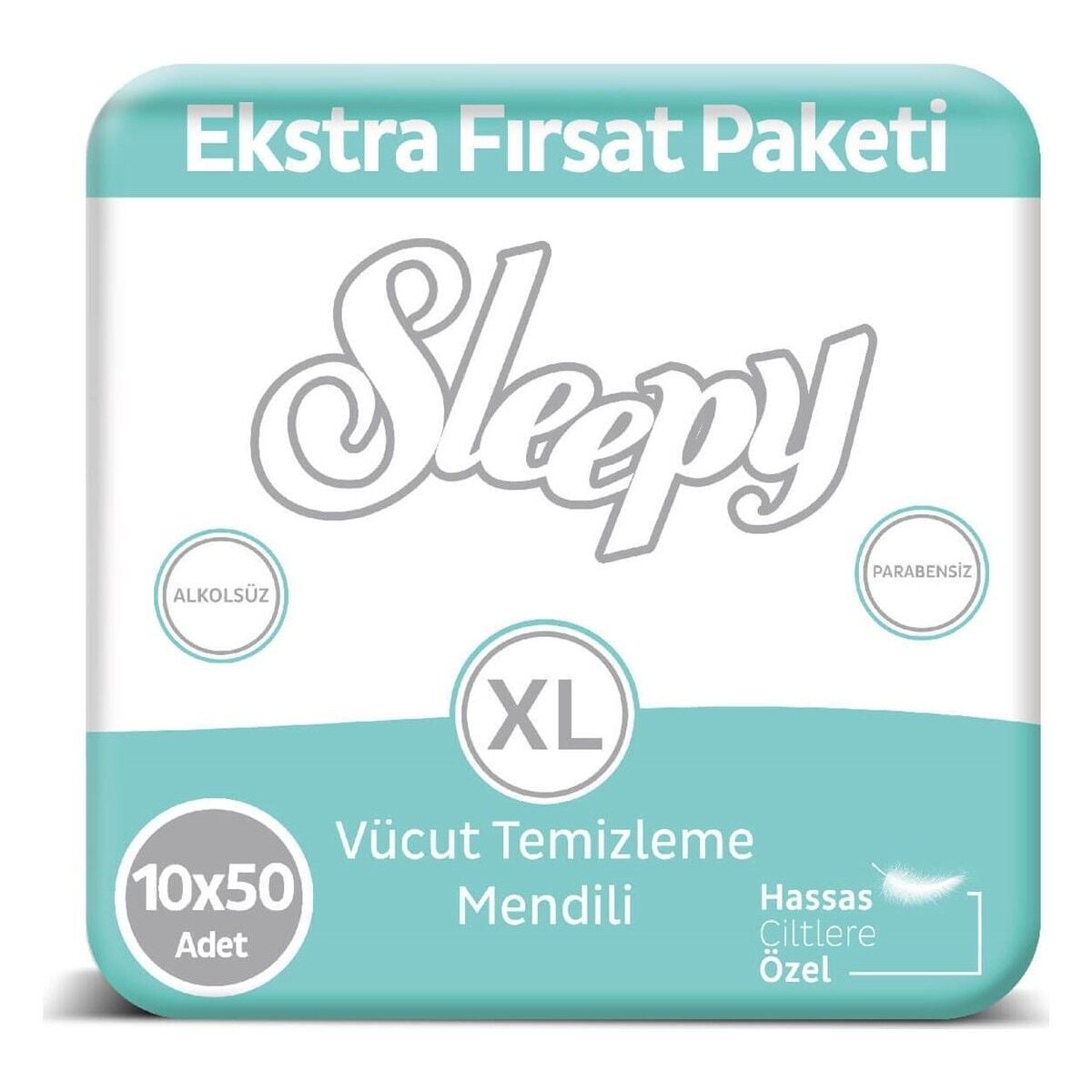 Sleepy Vücut Temizleme Mendili XL 10 x 50 Adet