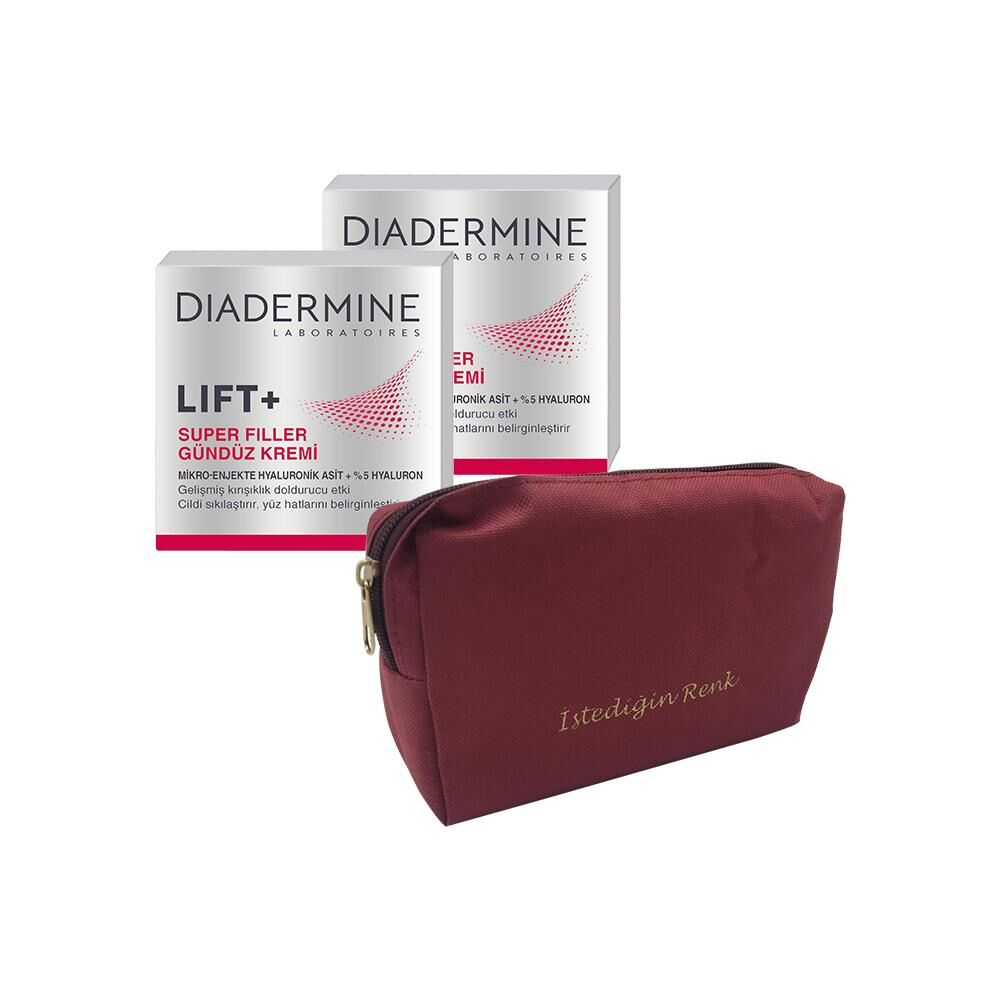 Diadermine LIFT+ Super Filler Gündüz Kremi 50 ML x 2 ve 'İstediğin Sen' Çanta Hediyeli
