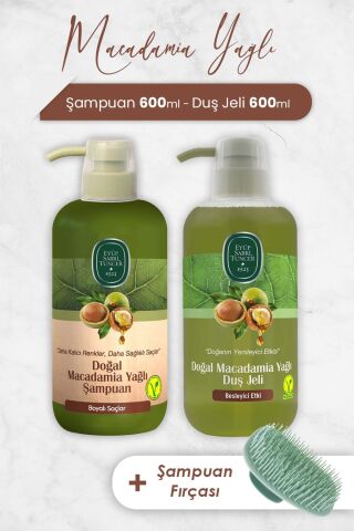 Eyüp Sabri Tuncer Macadamia Şampuan, Duş Jeli ve Şampuan Fırçası