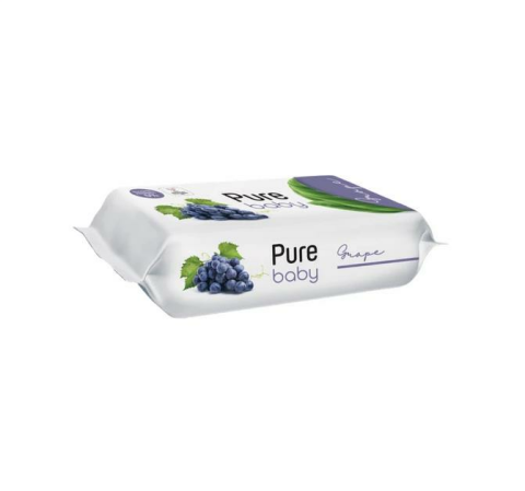 Pure Baby Üzümlü Islak Bebek Havlusu 50 Yaprak