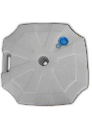 Şemsiye Bidonu, Gölgelik Bidonu Beyaz Renkli 20 Lt Hacimli