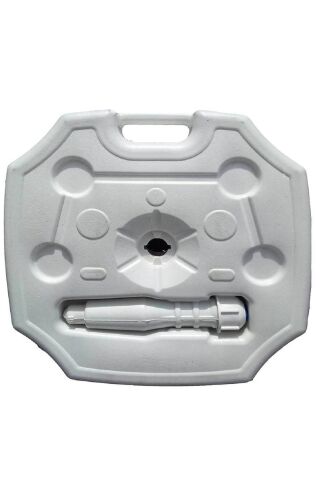 Şemsiye Bidonu, Gölgelik Bidonu Beyaz Renkli 20 Lt Hacimli