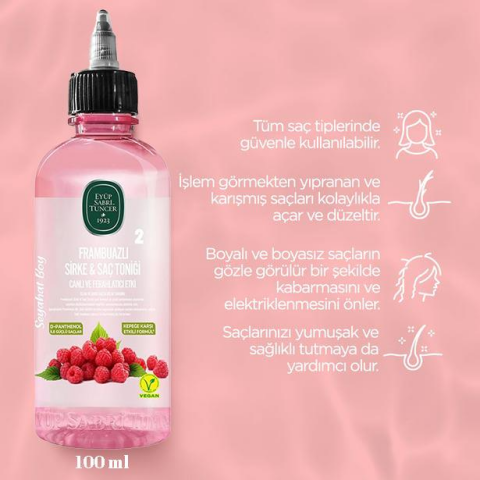 3 Adet Eyüp Sabri Tuncer Sirke Saç Toniği Frambuazlı 100 ml ve ROSIE Pamuk