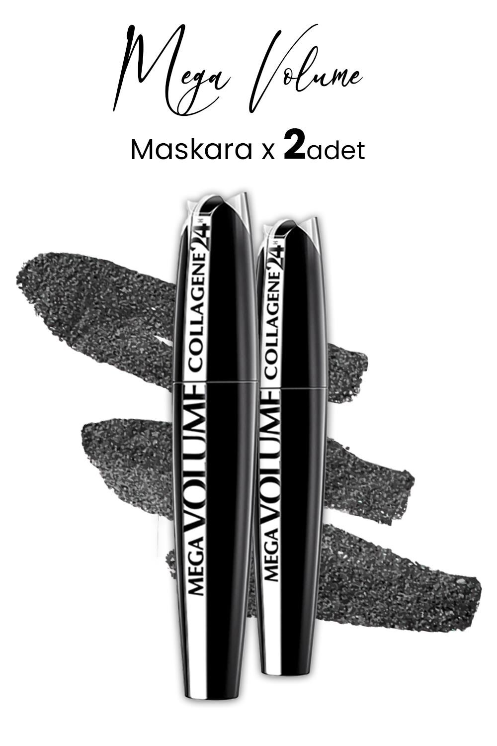 Loreal Paris Mega Volume Collagene 24H Siyah Maskara x 2 Adet