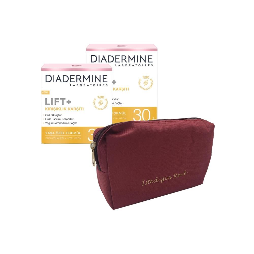 Diadermine Kırışıklık Karşıtı Krem Lift+ 30+ x 2 ve 'İstediğin Sen' Çanta Hediyeli
