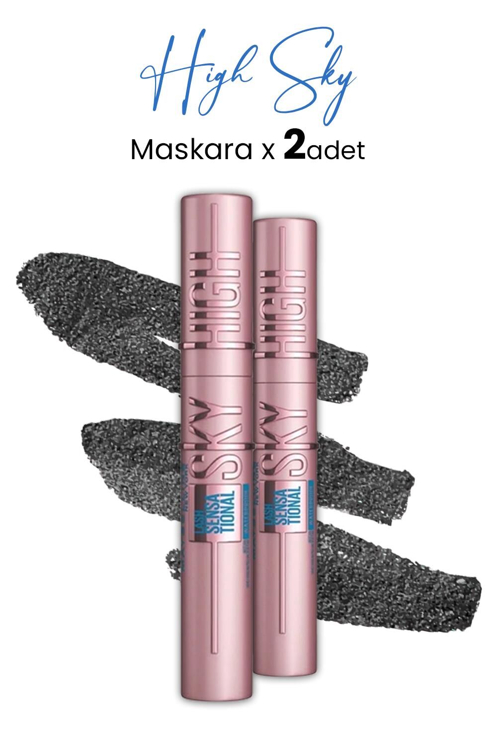 Maybelline New York Lash Sensational Sky High Waterproof Maskara Siyah x 2 Adet