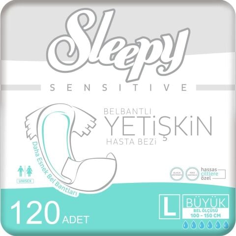 Sleepy 4'Lü Sleepy Large Yetişkin Hasta Bezi 30x4 Adet (120 Adet)
