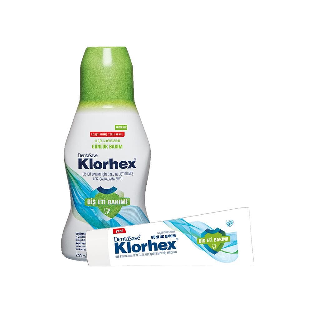 Dentasave Klorhex Günlük Bakım Ağız Çalkalama Suyu 300 ml ve Diş Macunu 75 ml